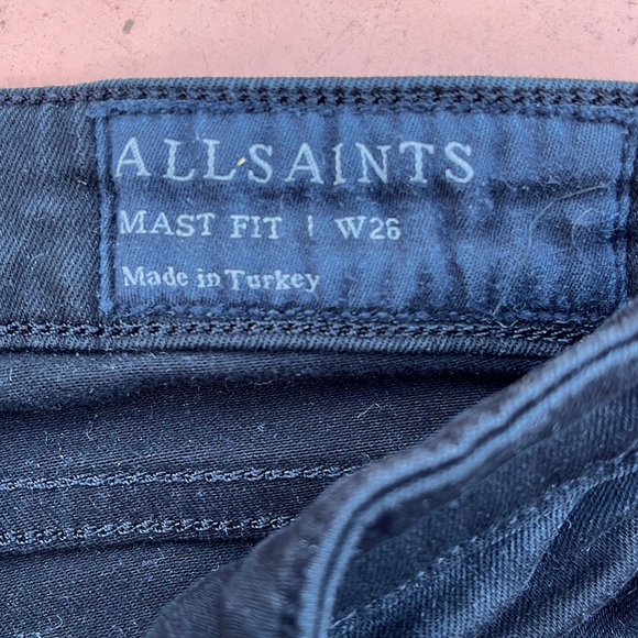 2 pair of AllSaints Mast Fit jeans Bundle - Picture 3 of 9